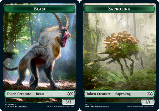 Beast Token // Saproling Token - Foil