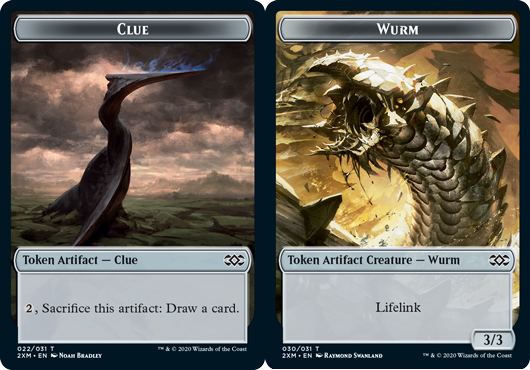 Clue Token // Wurm Token - Foil