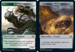 Elemental (020) // Treasure (027) Double-Sided Token - Foil