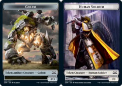 Golem Token // Human Soldier Token - Foil