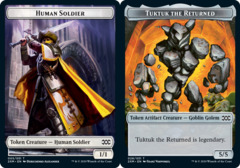 Human Soldier (005) // Tuktuk the Returned (028) Double-Sided Token - Foil