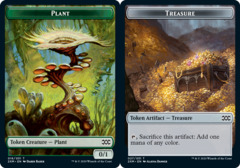 Plant (016) // Treasure (027) Double-Sided Token - Foil