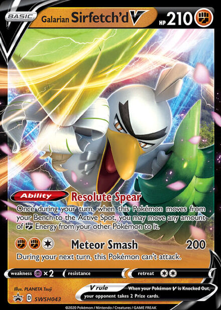 Galarian Sirfetchd V - SWSH043 - SWSH Black Star Promos