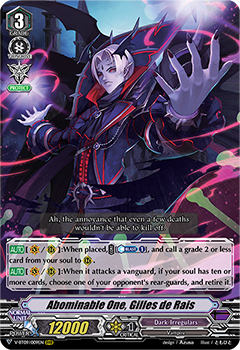 Abominable One, Gilles de Rais - V-BT09/009EN - RRR Abominable One, Gilles de Rais - V-BT09/009EN - RRR