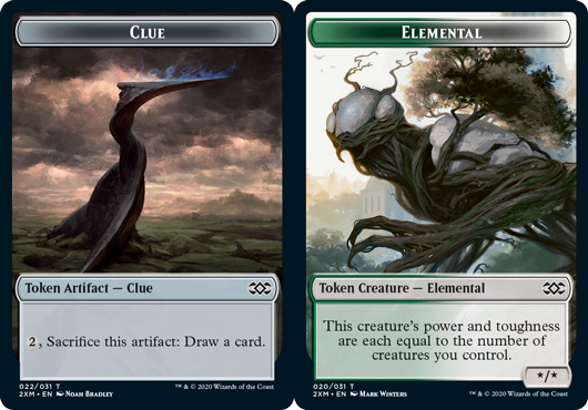 Clue Token // Elemental Token - Foil