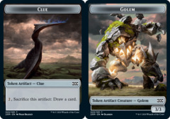 Clue Token // Golem Token - Foil