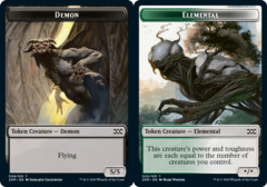 Demon (009) // Elemental (020) Double-Sided Token - Foil