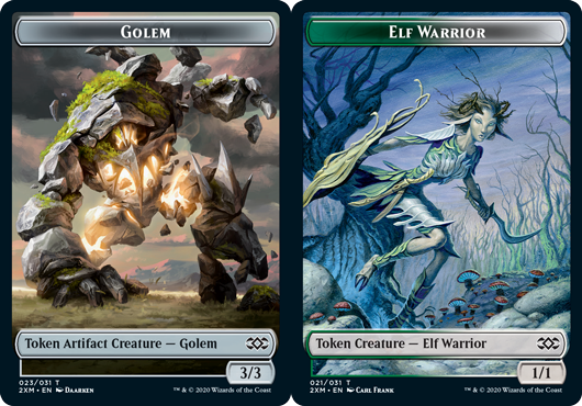 Golem Token // Elf Warrior Token - Foil