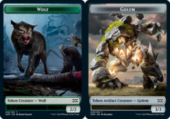 Wolf Token // Golem Token - Foil