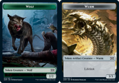 Wolf Token // Wurm Token (030) - Foil