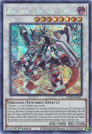 Borreload Savage Dragon - MP20-EN017 - Prismatic Secret Rare - 1st Edition