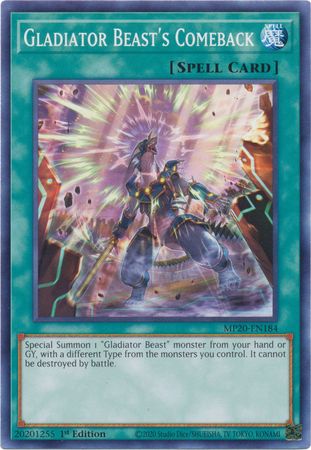 Gladiator Beasts Comeback - MP20-EN184 - Common - 1st Edition