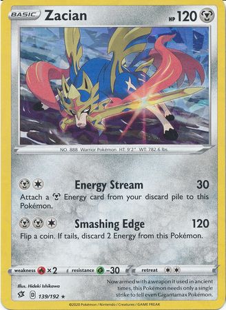 Zacian - 139/192 - Shattered Holo Rare
