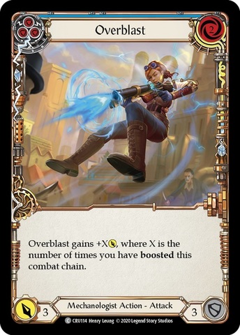 Overblast (Blue) - Rainbow Foil - 1st Edition