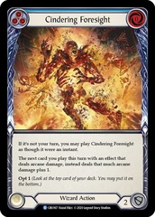 Cindering Foresight (Blue) - Rainbow Foil - 1st Edition