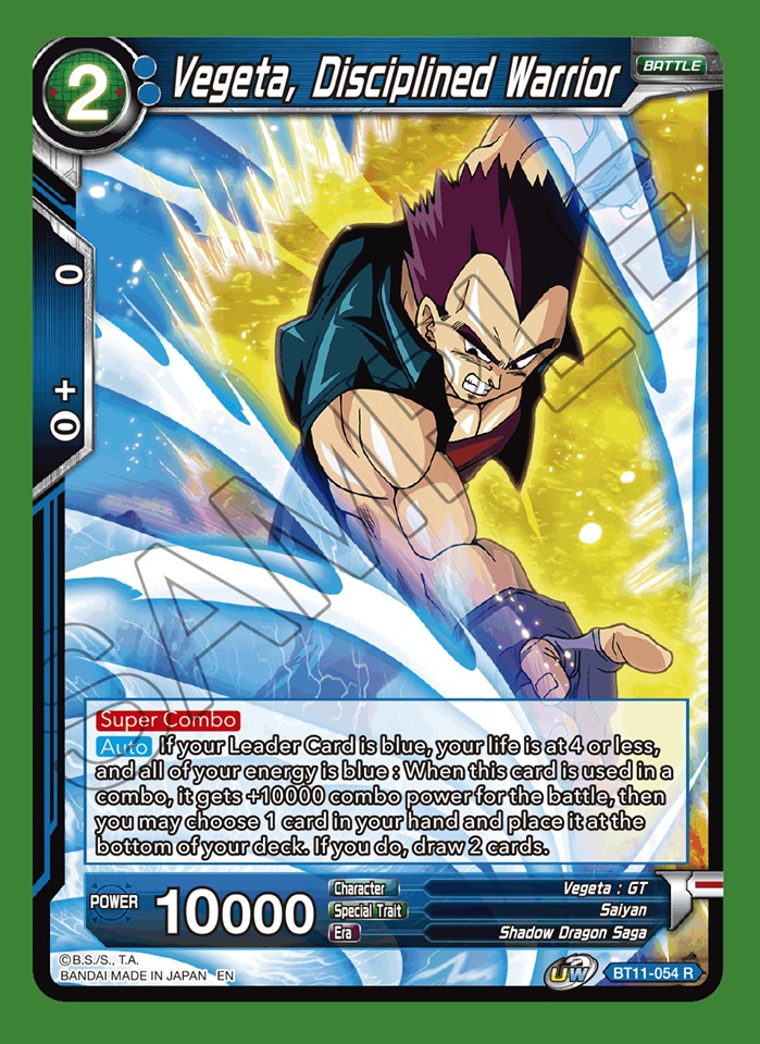 Vegeta, Disciplined Warrior - BT11-054 - R - Foil