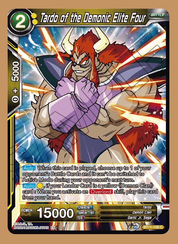 Tardo of the Demonic Elite Four - BT11-108