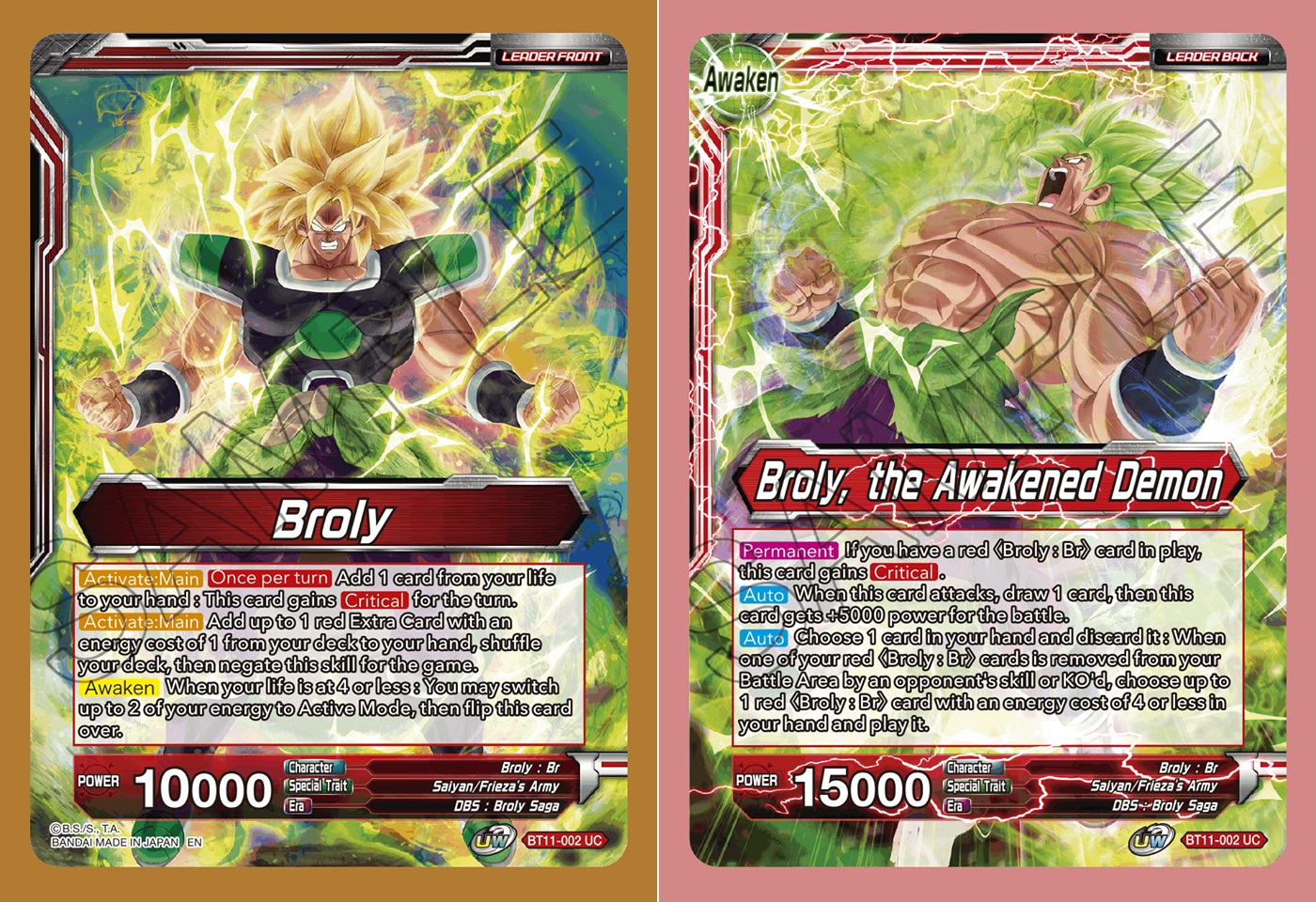 Broly // Broly, the Awakened Demon - BT11-002 - UC