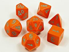 7 Heavy Dice Set - Lab Dice 4 - Orange/Turquoise - CHX30038