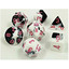 Chessex: Polyhedral Dice Set: Black-White/Pink (7) (CHX30043)