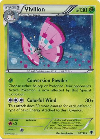 Vivillon (Meadow[Pink]) - 17/146 - Cosmos Holo