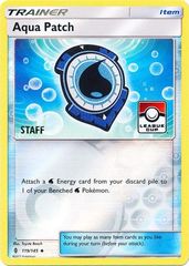 Aqua Patch - 119/145 - Reverse Holo - Staff 2017 Pokemon League Stamped Promo