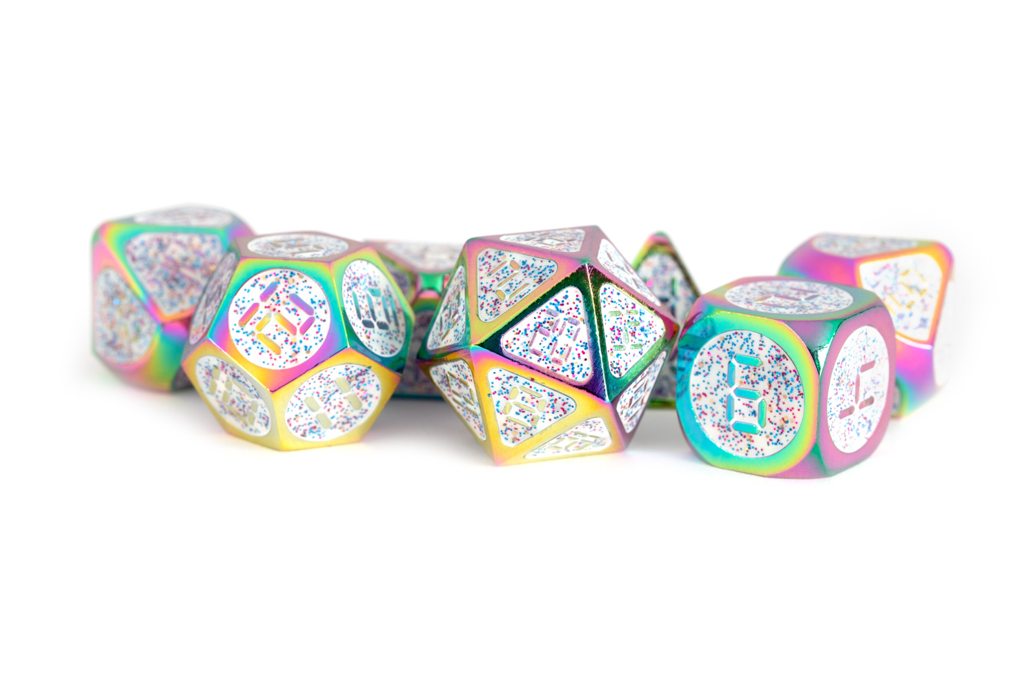 Rainbow with Confetti Glow in the Dark Enamel