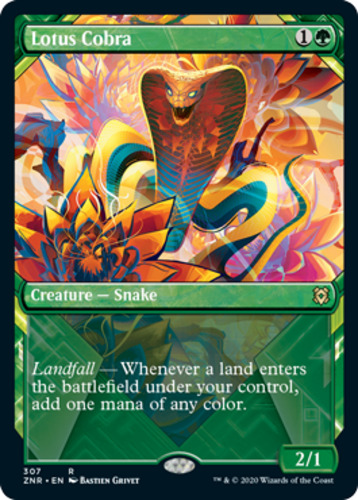 Lotus Cobra 1x FOIL ZNR MTG Zendikar Rising Rare MINT green Lotus Cobra 1x FOIL ZNR MTG Zendikar Rising Rare MINT green