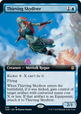 Thieving Skydiver - Foil - Extended Art