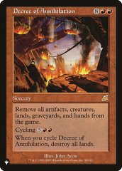 Decree of Annihilation - The List