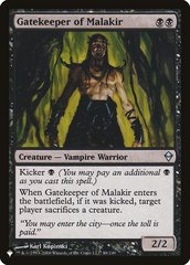 Gatekeeper of Malakir - The List