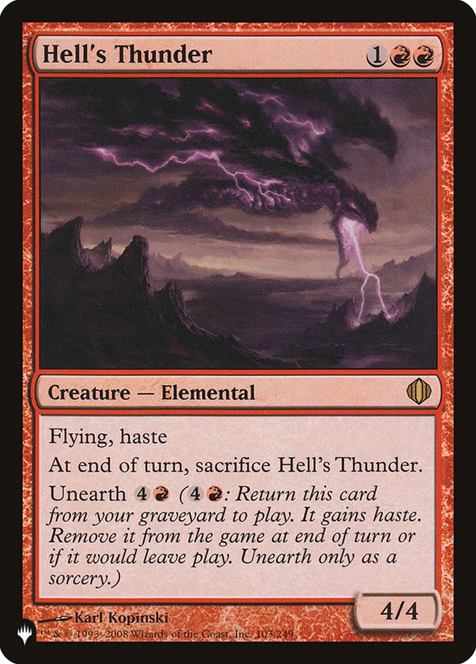 Hells Thunder - The List