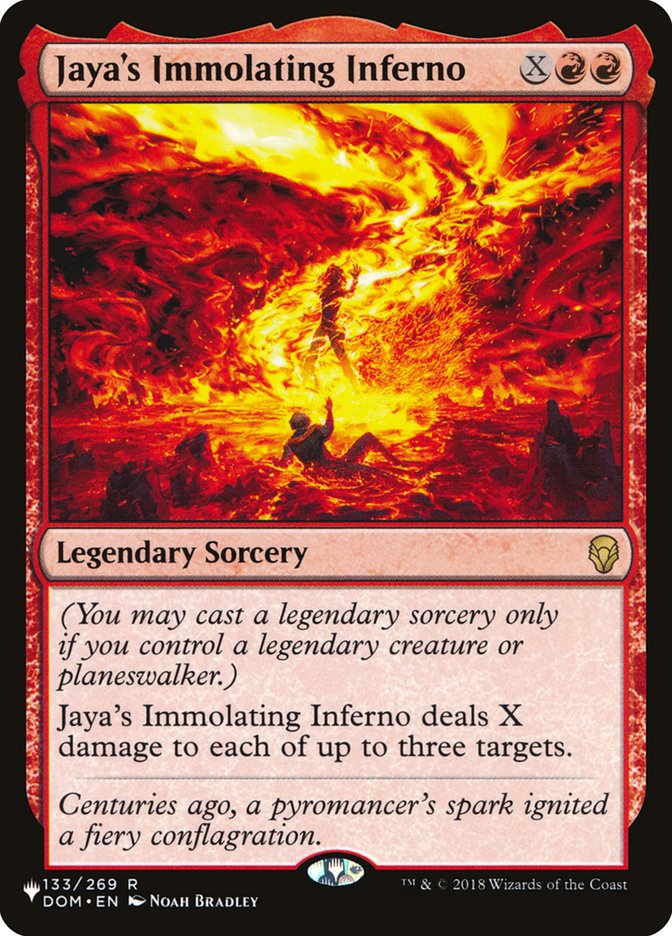 Jayas Immolating Inferno - The List