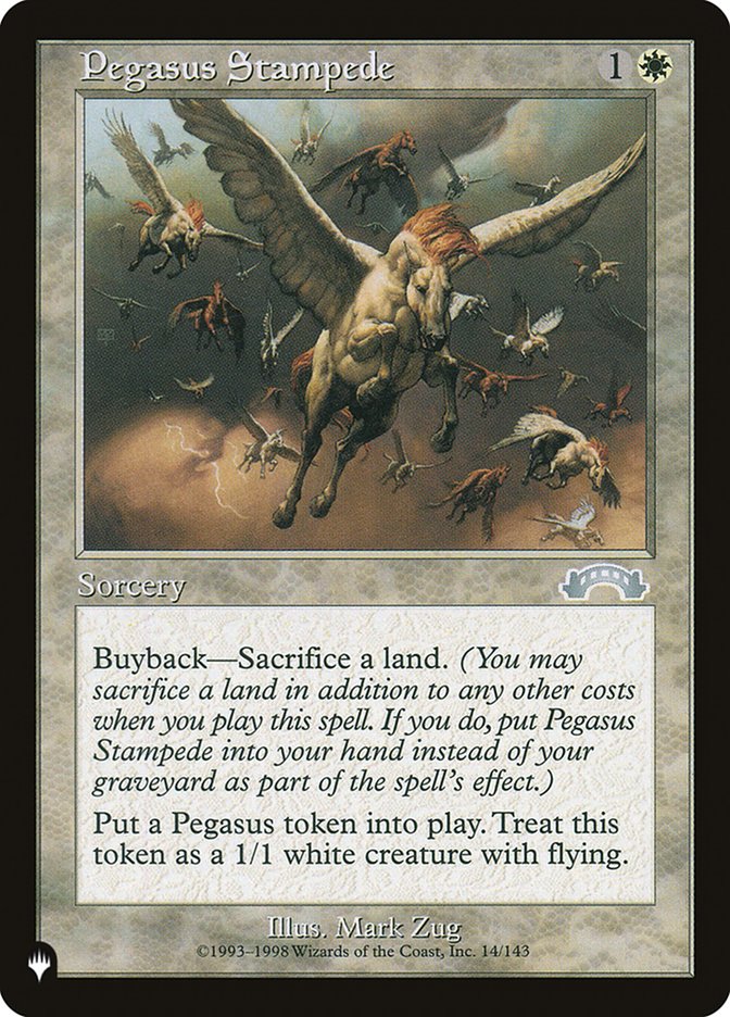 Pegasus Stampede - The List