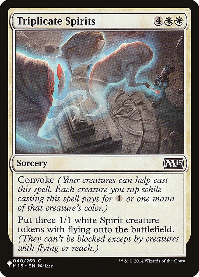 Triplicate Spirits - The List