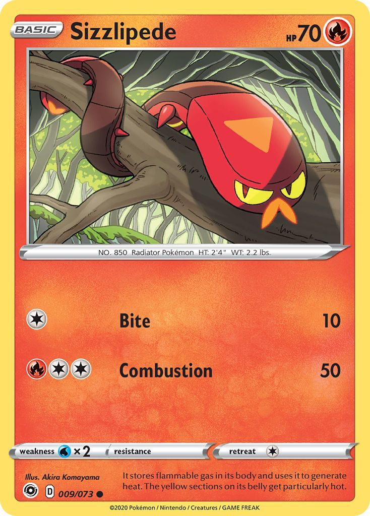 4x Sizzlipede - 009/073 - Common NM-Mint Pokemon SWSH03.5