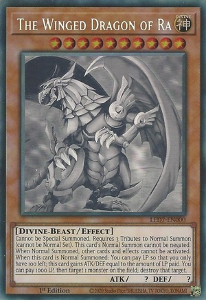 The Winged Dragon of Ra - LED7-EN000 - Ghost Rare - 1st Edition