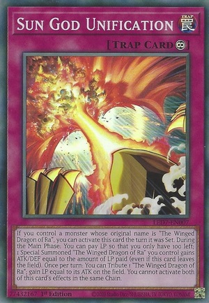 Unification du Dieu Soleil - LED7-EN007 - Super Rare - 1ere edition // Legendary Duelists: Rage of Ra - LED7