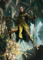 Nissa of Shadowed Boughs 1 Art Card - Gold-Stamped Signature (5/81)