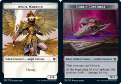 Angel Warrior (001) // Goblin Construct (011) Double-Sided Token - Foil