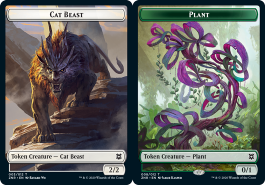 Cat Beast Token // Plant Token - Foil