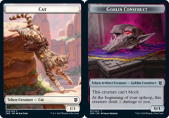 Cat Token // Goblin Construct Token - Foil