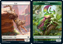 Cat // Insect Double-sided Token - Foil