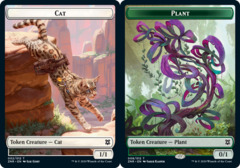 Cat // Plant Double-sided Token - Foil