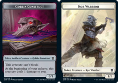 Goblin Construct // Kor Warrior Double-sided Token - Foil