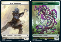 Kor Warrior // Plant Double-sided Token - Foil