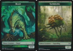 Beast // Saproling Double-sided Token