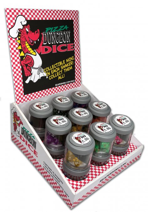 Pizza Dungeon Dice Retail Display
