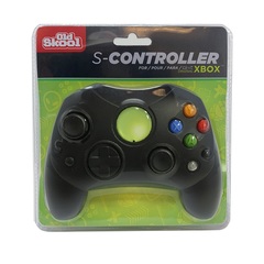 Old Skool Xbox Controller S-Type Wired Game Pad - Black