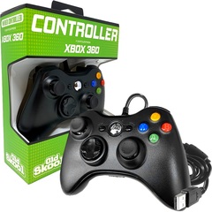 Old Skool Wired USB Controller for PC & Xbox 360 - Black